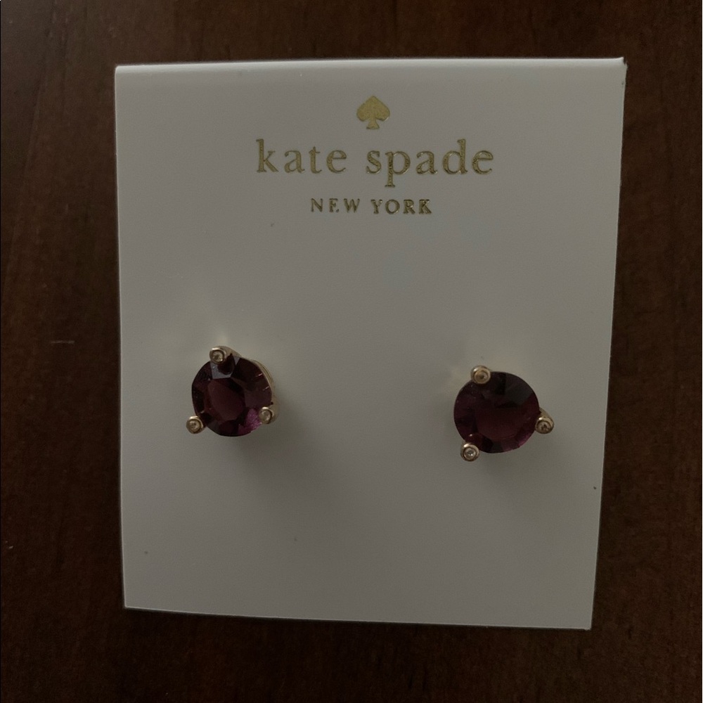 Kate Spade Rise and Shine, Deep Purple Earrings